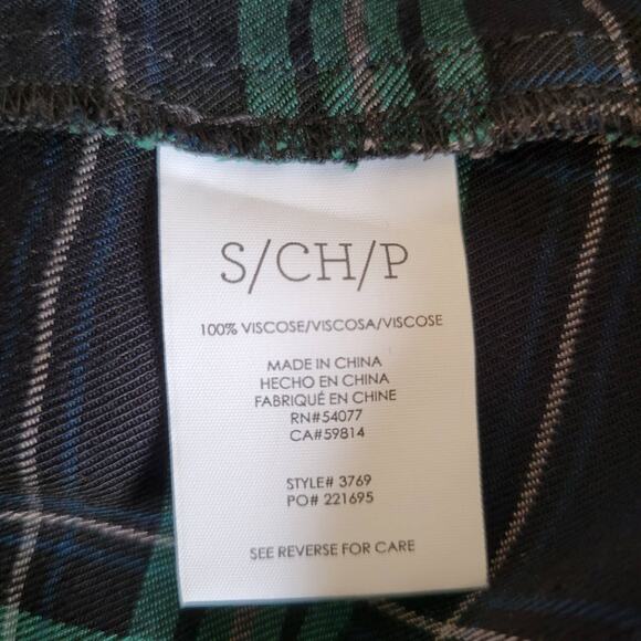 CAbi Big Sur Plaid Button Front Shirt Green Casual Viscose Fall Women Small - Picture 13 of 13